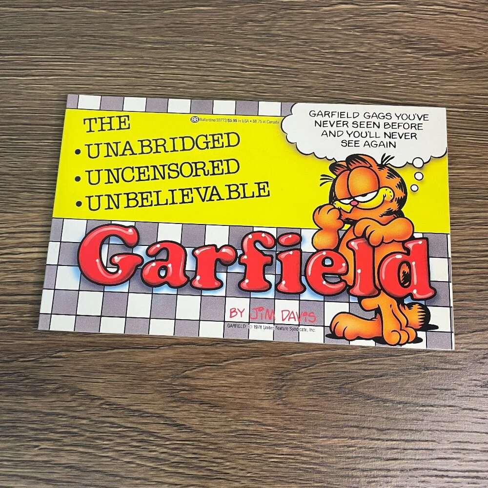 Vintage 1986 The Unabridged, Uncensored, Unbelievable Garfield Comic Jim Davis